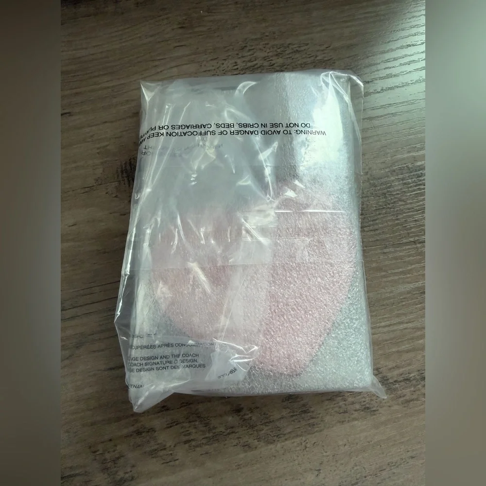 Coach Powder Pink Heart Bag Charm In Signature Canvas - Picture 7 of 8